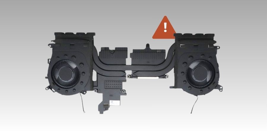 Laptop cooling fan ready for replacement